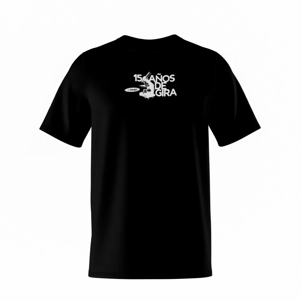 Camiseta 15 años de gira (frontal)